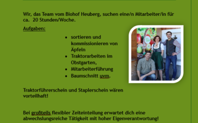 Mitarbeiter/in gesucht!